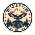 Bart's Tees America 250 — Offgrid & Free vintage emblem