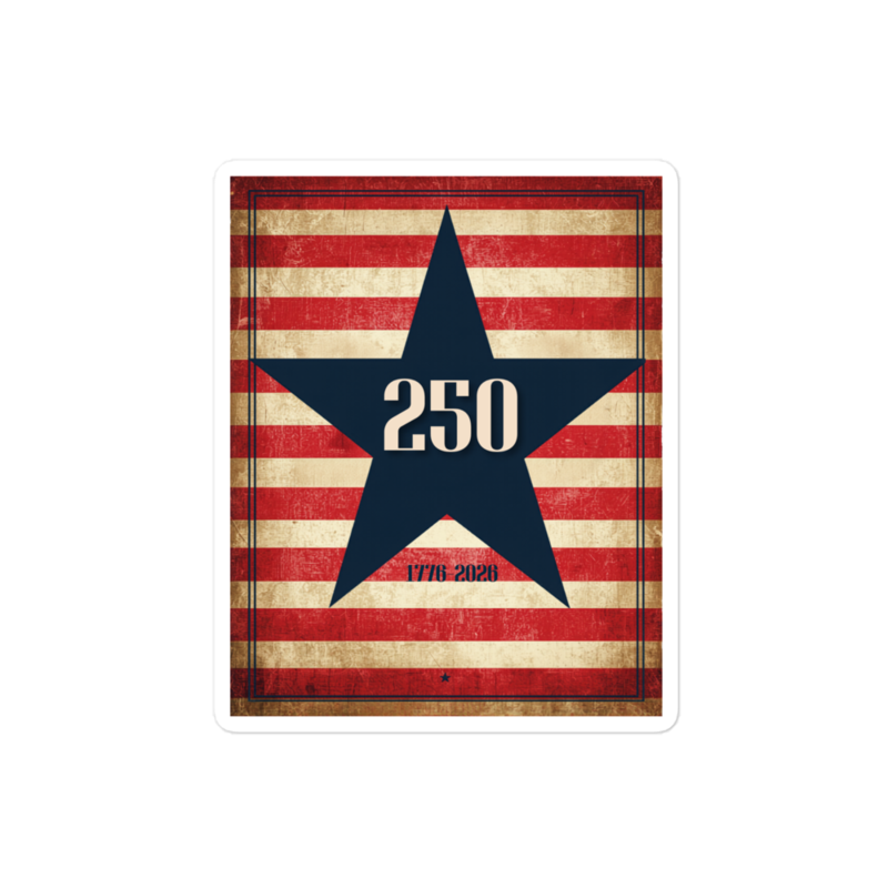 250th anniversary graphic with vintage flair | Decal